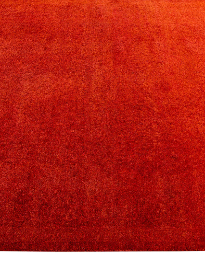 Overdyed One-of-a-Kind Hand-Knotted Area Rug Pink, 4' 2" x 6' 1"