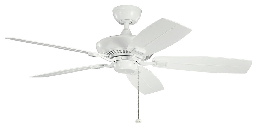 Traditional Canfield Patio Ceiling Fan, White