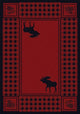 Moose Refuge Rug, Red, 8'x11', Rectangle