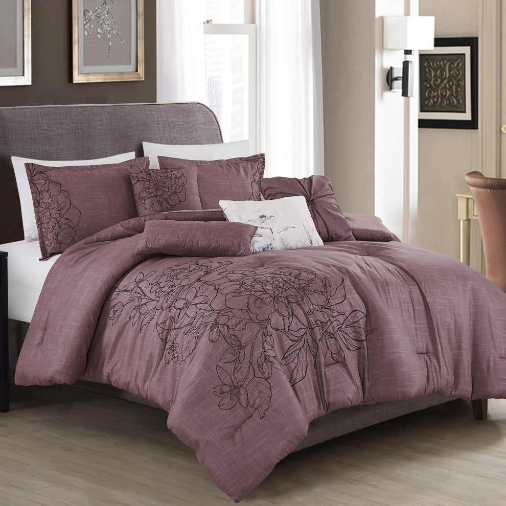 Keeya 7-Piece Comforter Set, Queen