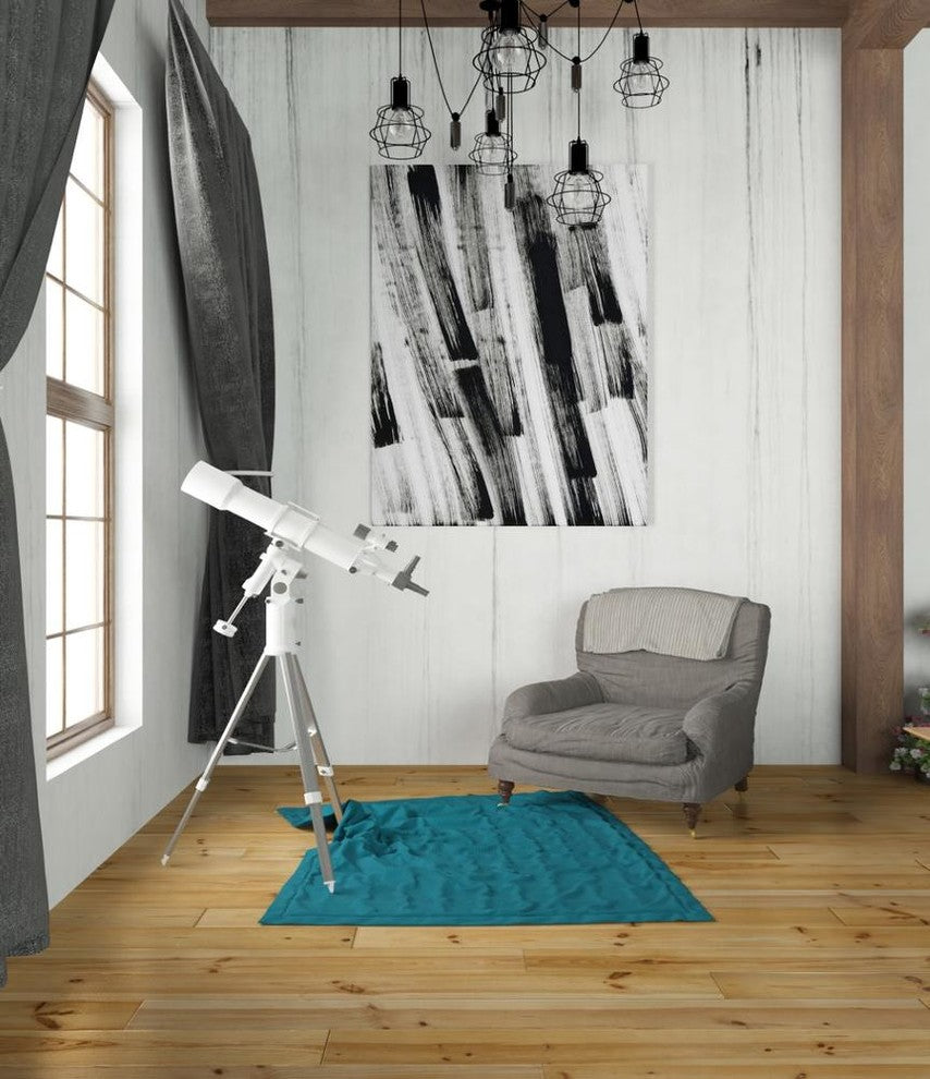 Epic Graffiti 'Black and White Strokes South' Giclee Canvas Wall Art, 26"x34"