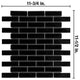 Metro Brick Subway Glossy Black Porcelain Floor and Wall Tile