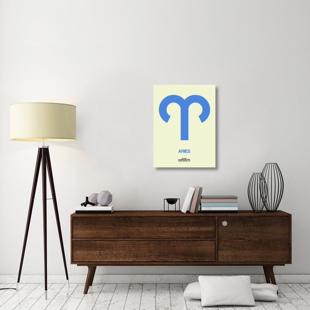 "Aries Zodiac Sign Blue" Fine Art Print