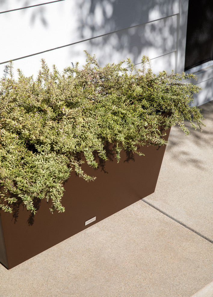 Midori Trough Planter, Espresso, 31 Inch, 2 Pack