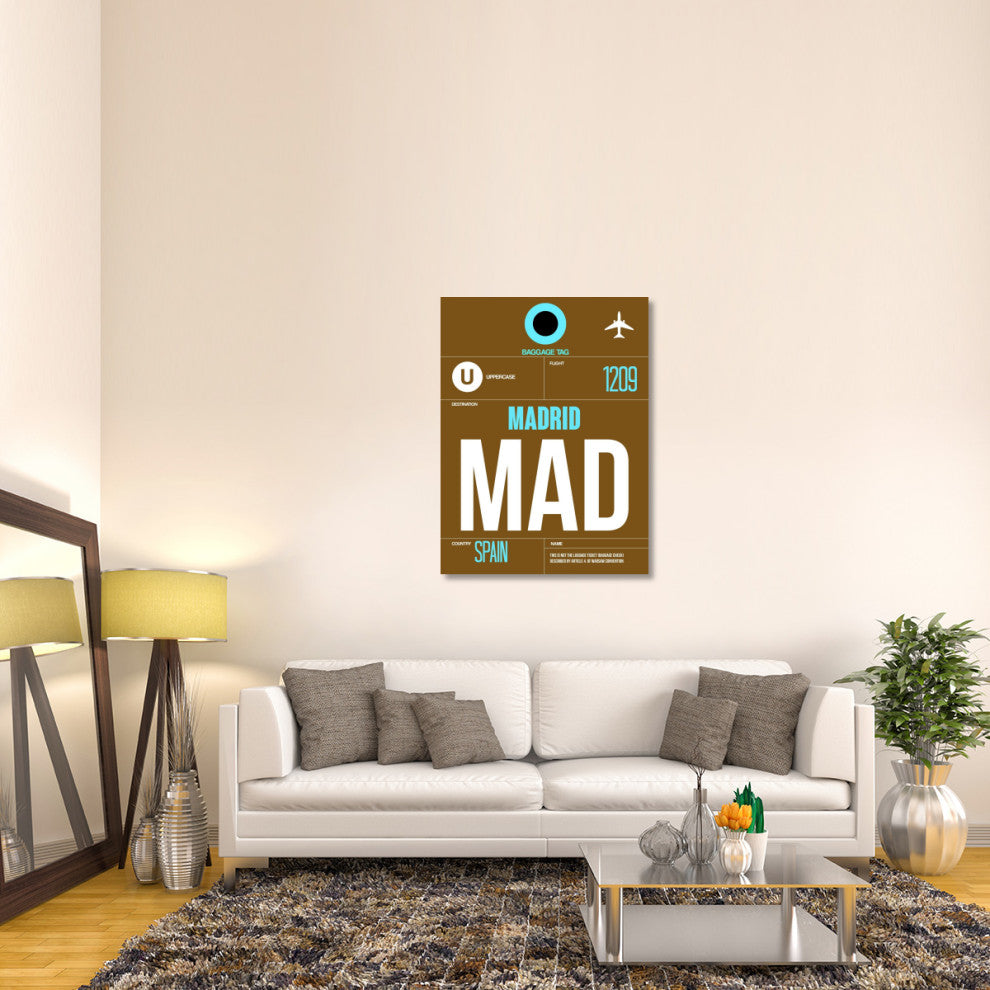 "MAD Madrid Luggage Tag 1" Fine Art Print