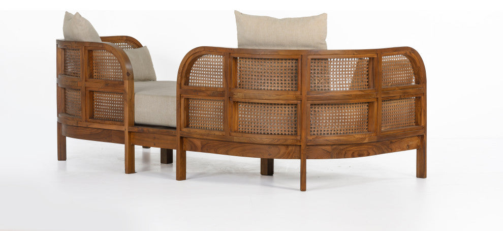 Nest Cane Recycled Teak Daybed