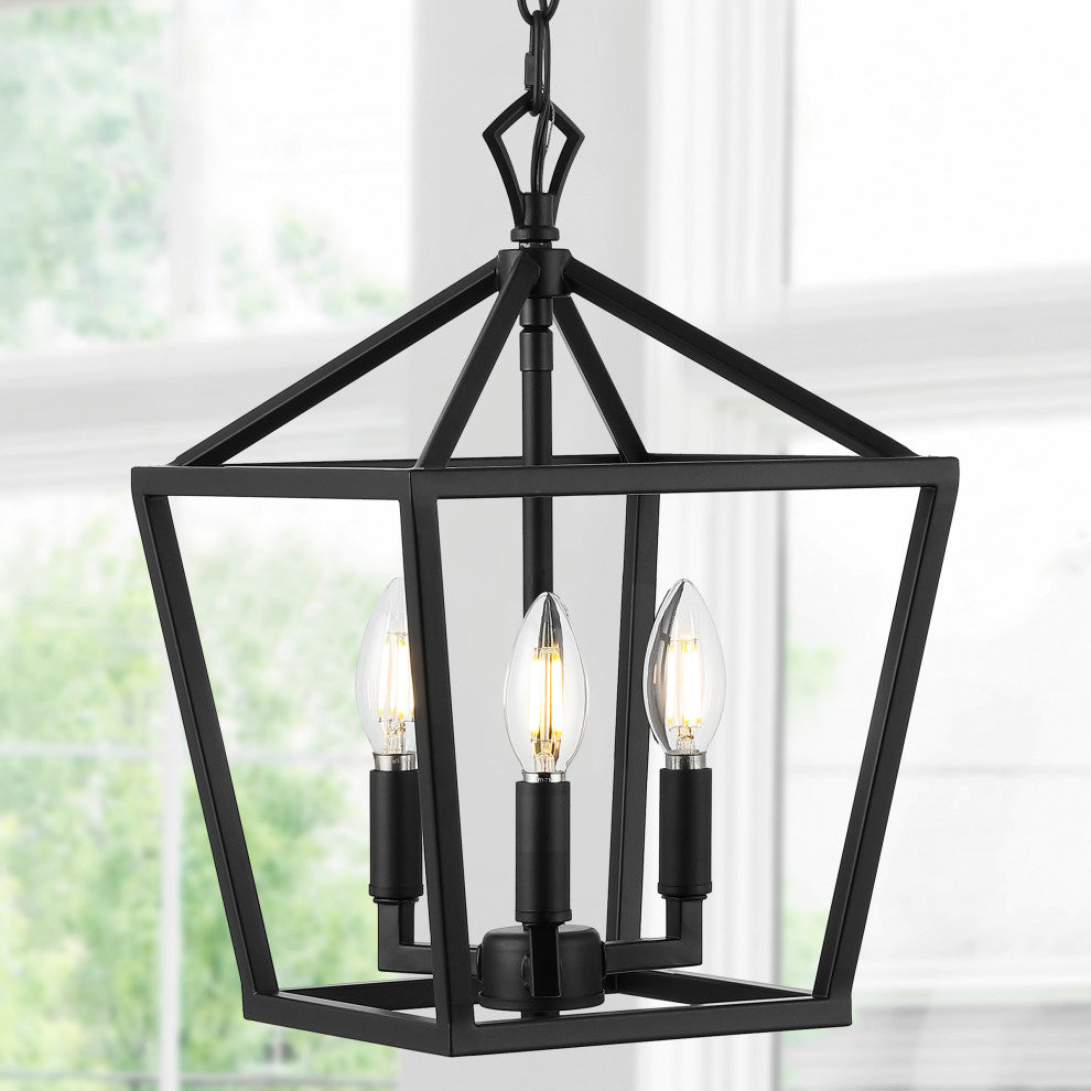 Pagoda Lantern Metal LED Pendant, Oil Rubbed Bronze, Width: 10"