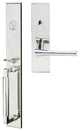 Champagne Lever, Mortise Entry Handleset, Left Hand, Polished Stainless Steel