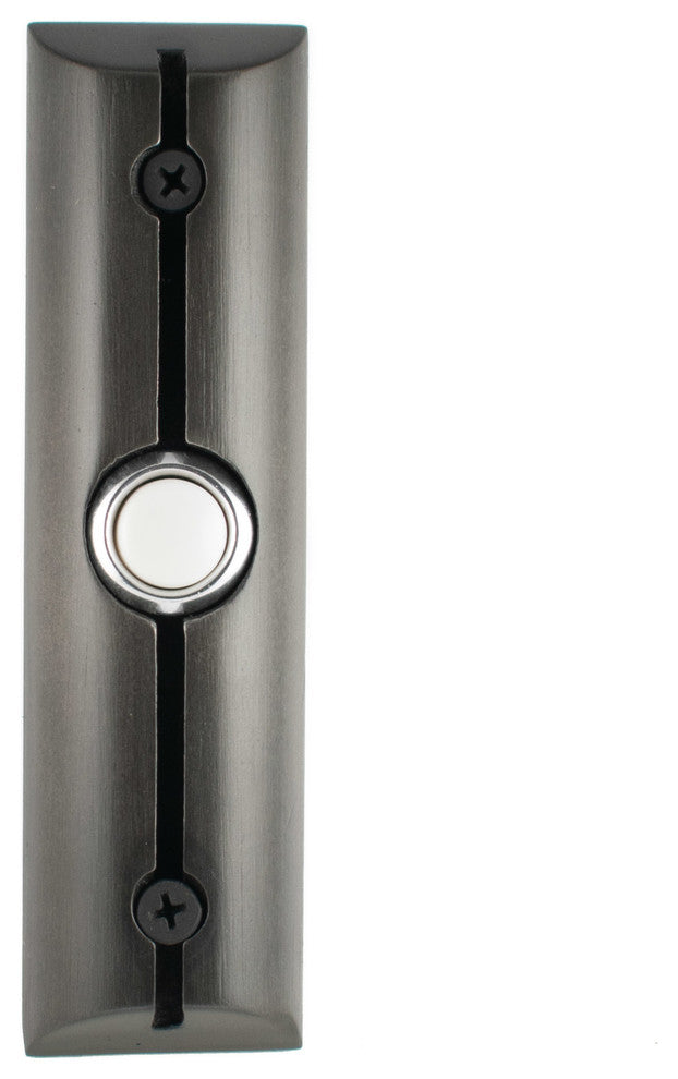 Pewter Doorbell Sleek Hawk Hill Hardware, Charcoal
