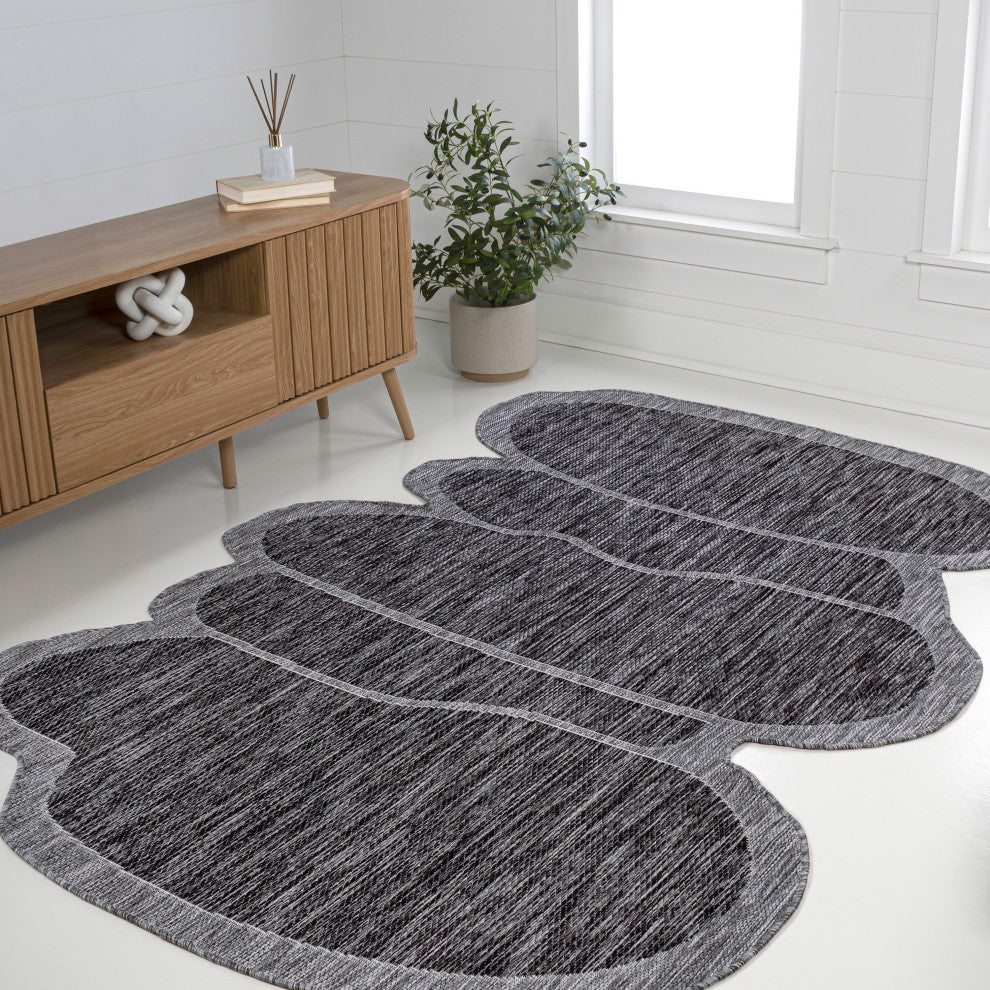Jasper Modern Rustic Abstract Indoor/Outdoor Shaped Area Rug