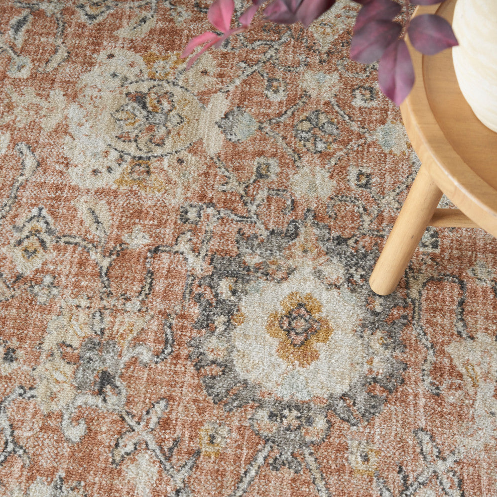 Nourison Oushak Home 9' x 12' Rust Vintage Indoor Rug
