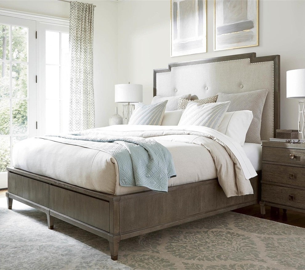 Playlist Upholstered Headboard King Panel Bed