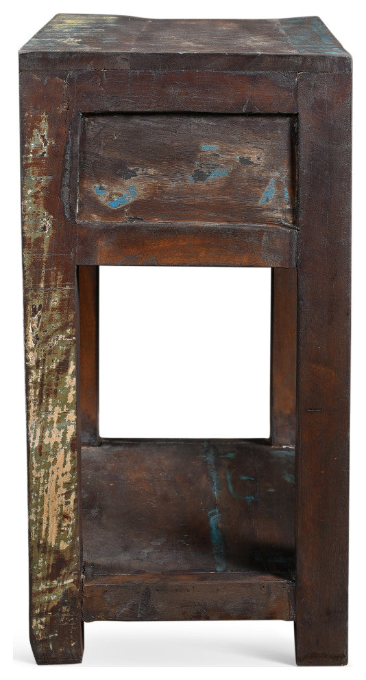 Reclaimed Wood SideTable With Drawer
