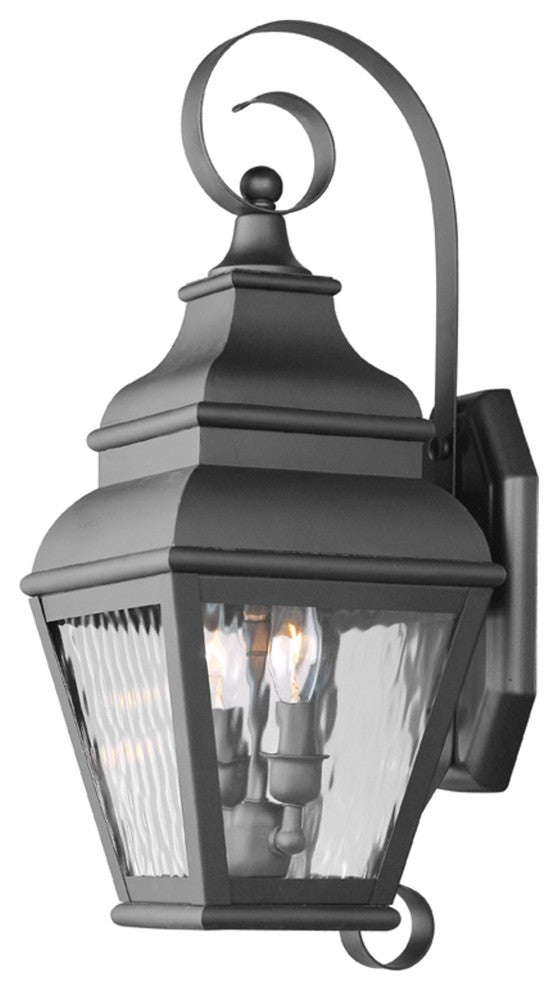 Livex Lighting 2 Light Black Outdoor Wall Lantern - 2602-04