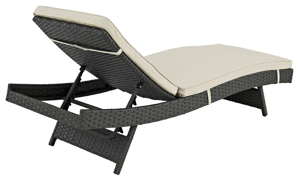 Sojourn Outdoor Patio Sunbrella, Chaise, Antique Canvas Beige