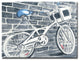 Blue Bikeseat' Ready2HangArt Canvas by Leslie Owens, 40"x30"
