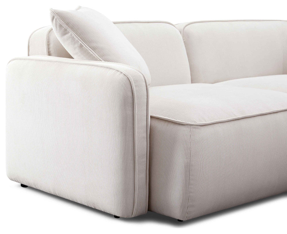 Travie Modular Loveseat, White Sand