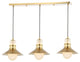 Colin 3-Light 35" Adjustable Triple LED Pendant, Brass Gold by JONATHAN Y