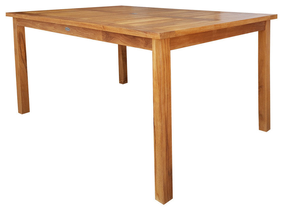 Teak Wood Antigua Rectangular Bistro Table, Counter Height, 71"x35"