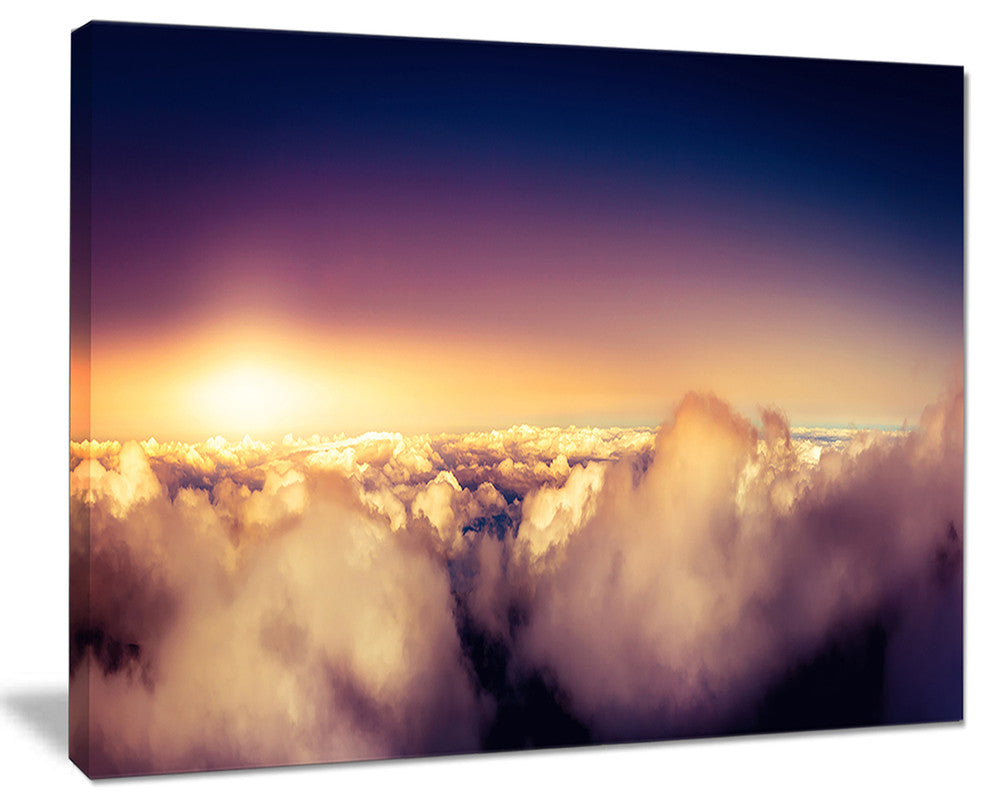 "Blue Sky Over Clouds Panorama" Landscape Wall Art Wall Art, 40"x30"