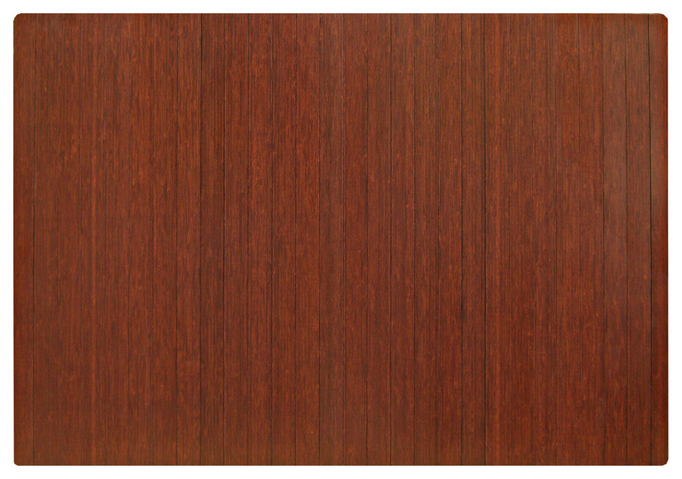 Jovert Bamboo Roll-Up Chair Mat, Dark Cherry, No Lip, 60"x48"