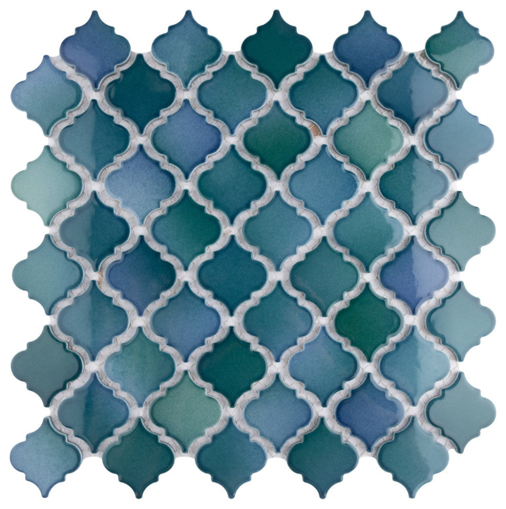Hudson Tangier Mosaic Floor and Wall Tile, Blue