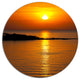 Beautiful Sunrise Reflecting In River, Seashore Round Wall Art, 36"