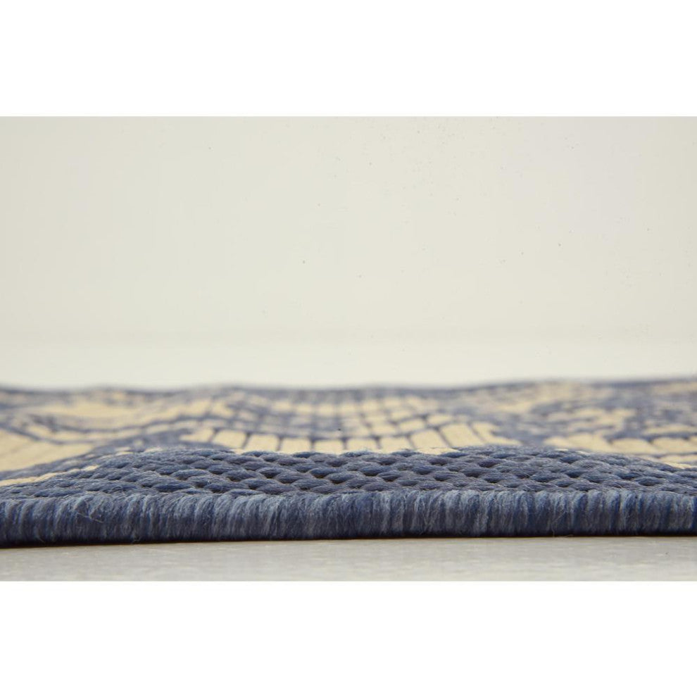 Rug Unique Loom Outdoor Botanical Blue Rectangular 2' 2 x 3' 0