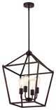 CHLOE Lighting IRONCLAD Industrial 4-Light Oil Rubbed Bronze Inverted Pendant