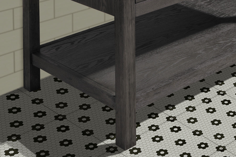 Betty 42" Bathroom Vanity, Weathered Gray Finish