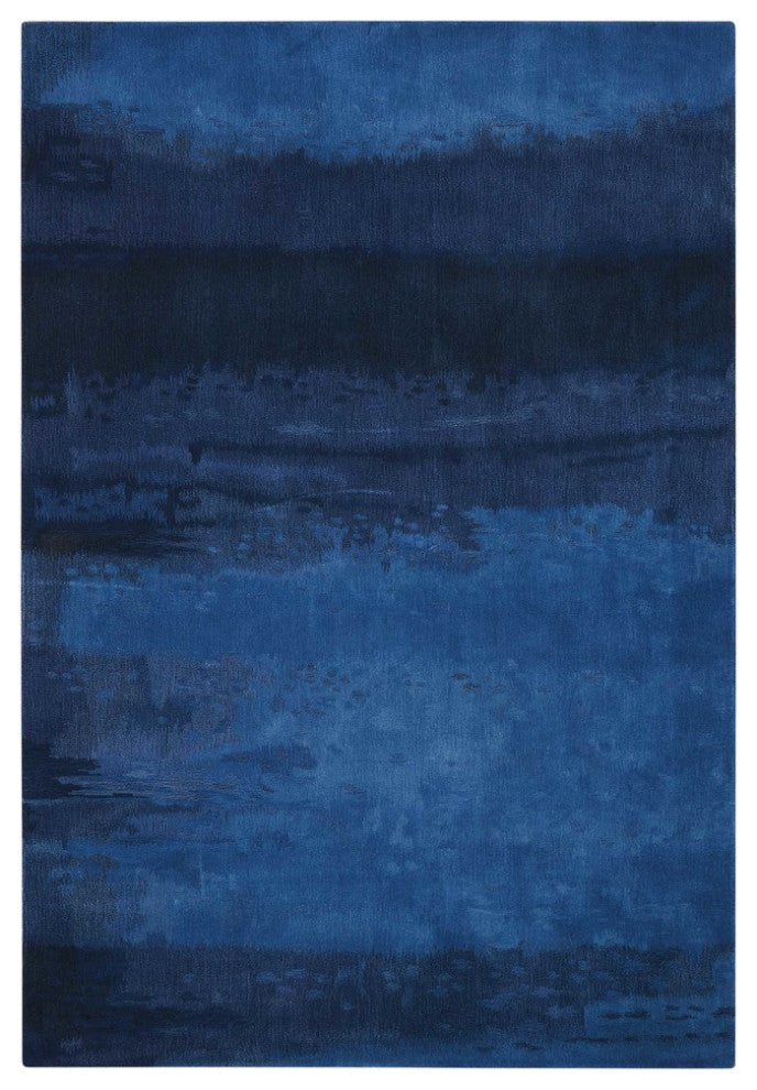 Calvin Klein Home Luster Wash Indigo Wash Indigo Area Rug By Nourison, 5'6x8'
