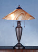 23 5"H Cognac Swirl Table Lamp