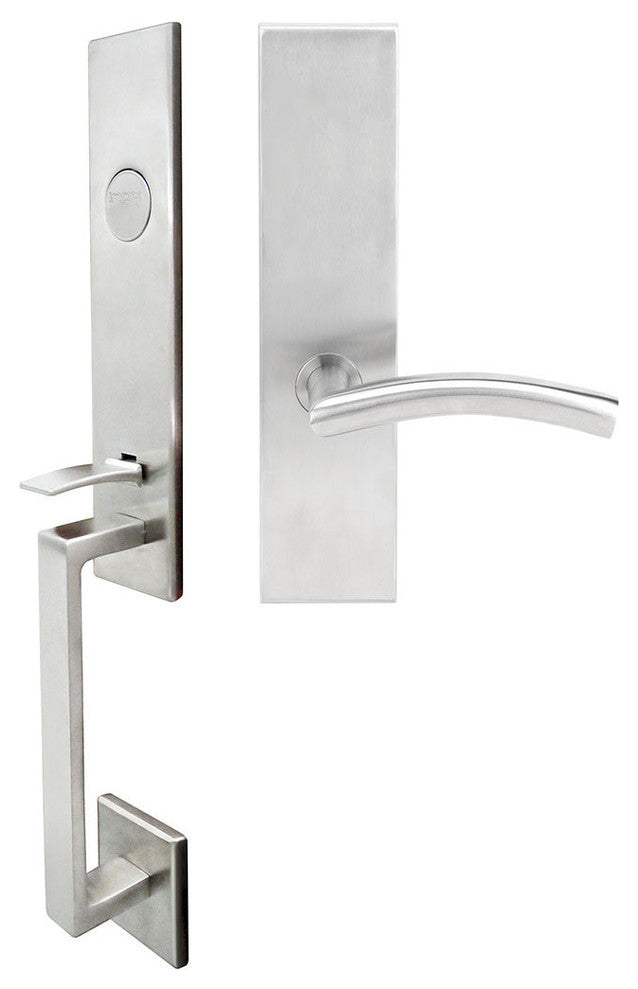 Brussels Lever, Mortise Dummy Handleset, Right Hand, Satin Stainless Steel