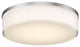 Disq 10" Round Flush Mount- Satin Nickel - 18W