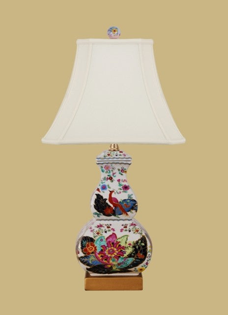 Vibrant Birds Porcelain Table Lamp