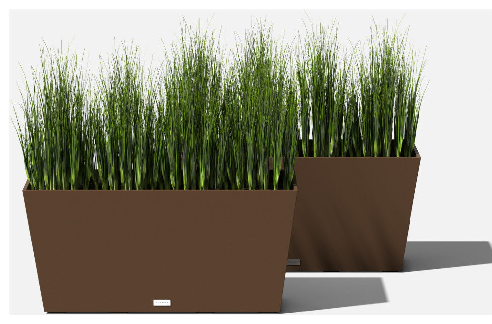 Midori Trough Planter, Espresso, 31 Inch, 2 Pack