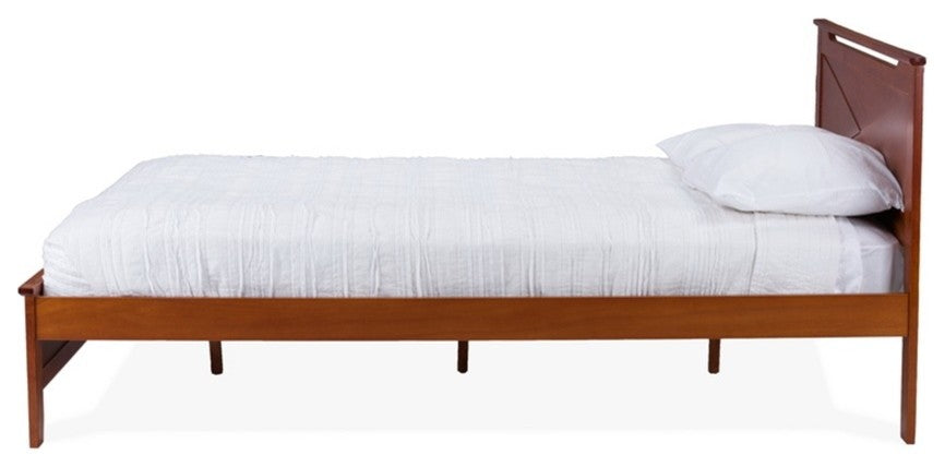 Demitasse Brown Wood Contemporary Twin-Size Bed