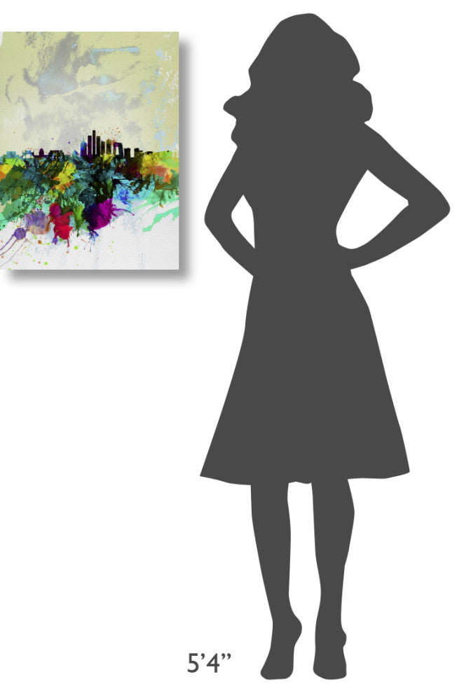 "Beijing Watercolor Skyline" Fine Art Print