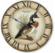 Vintage-Style Clock with Wood Duck, 12 Inch Diameter