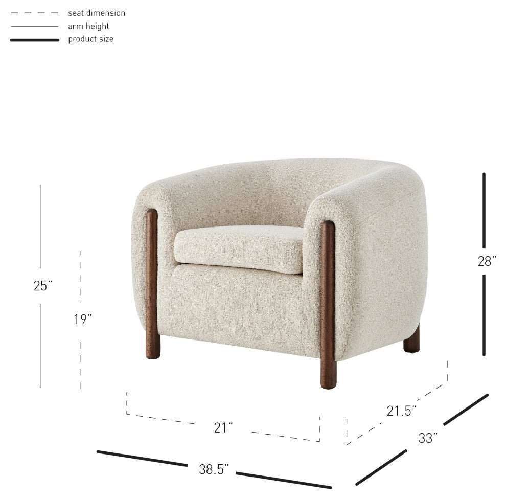 Cordelia Accent Arm Chair, Palladian Beige, Fabric