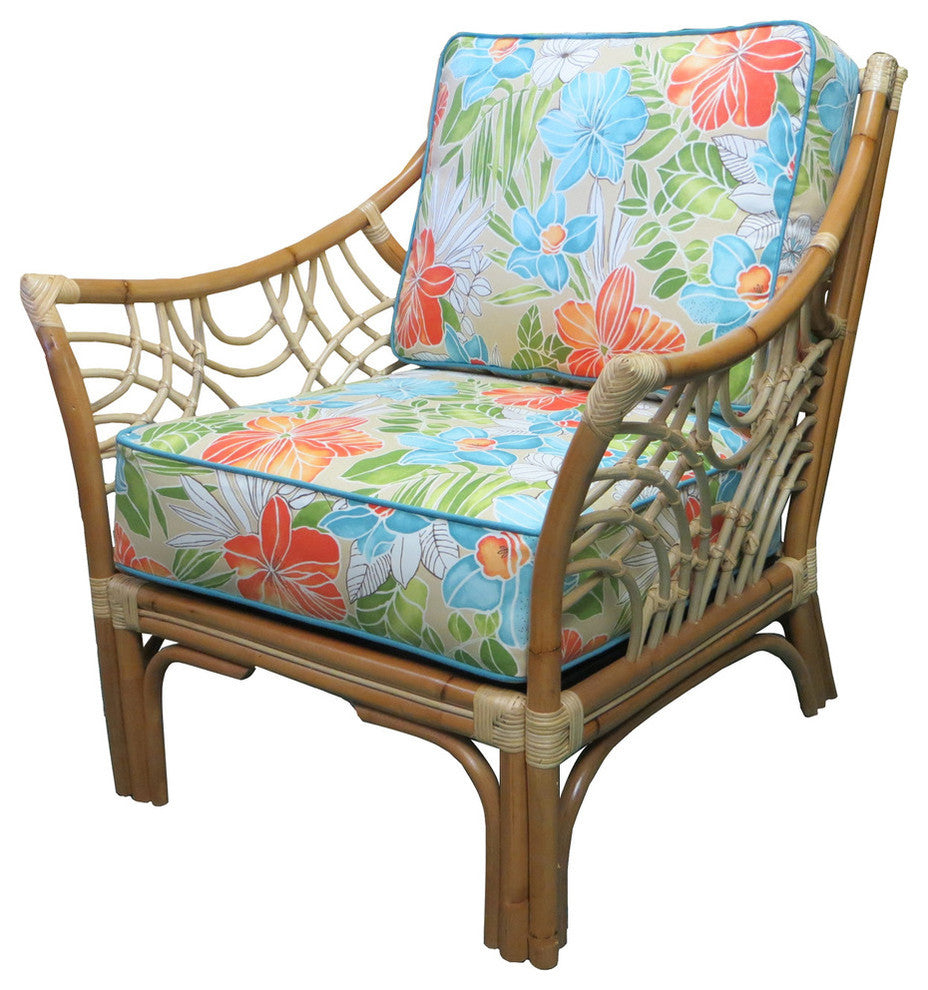 Bali Arm Chair in Natural, Yvonnealoe Fabric