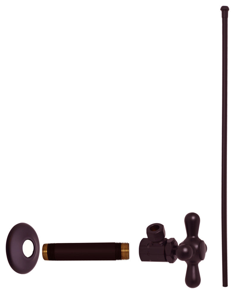 Toilet Kit - 1/2" Ips X 3/8" Od X 20" Flat Head In Oil Rubbed Bronze, Oil Rubbed Bronze