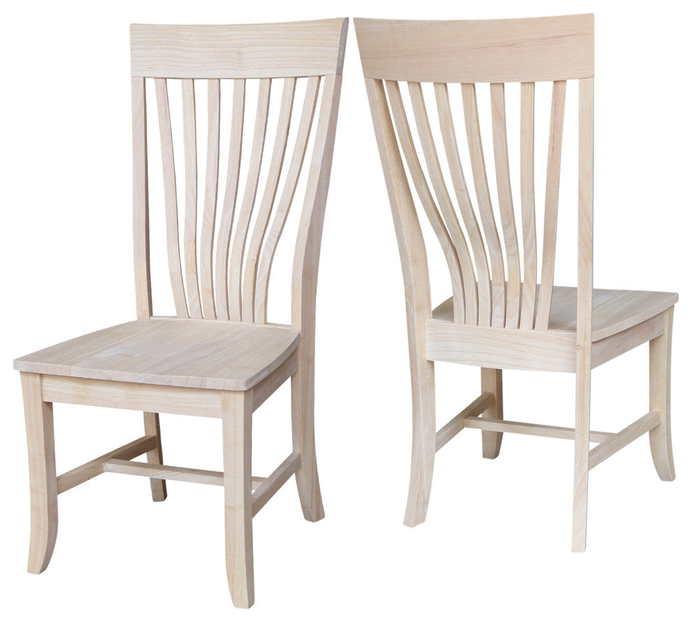 Amanda Chairs, Set of 2, Unfinished