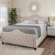 GDF Studio Livi Fabric Fully Upholstered Queen Bed Set, Ivory