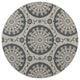 Rug Unique Loom Outdoor Botanical Gray Round 6' 0 x 6' 0