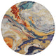 Machine Washable Indoor/Outdoor Chantille ACN1908 Linen 8' x 8' Round Rug