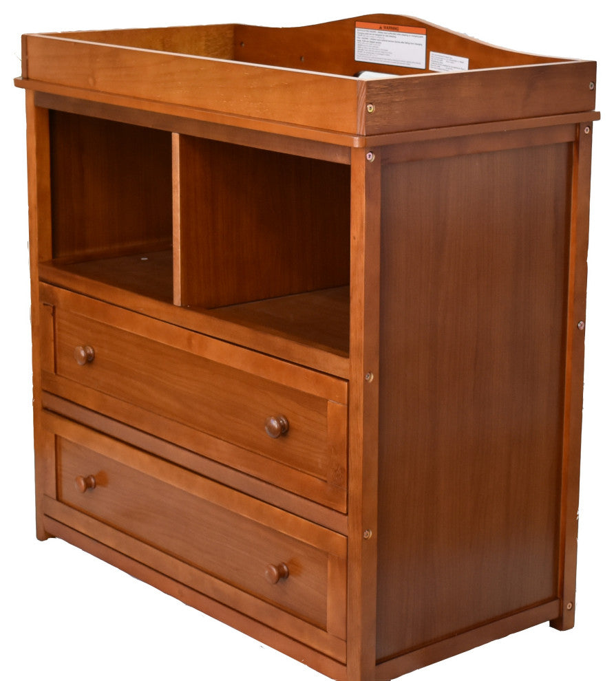 Baby Mile Lena 2-Drawer Changer, Pecan