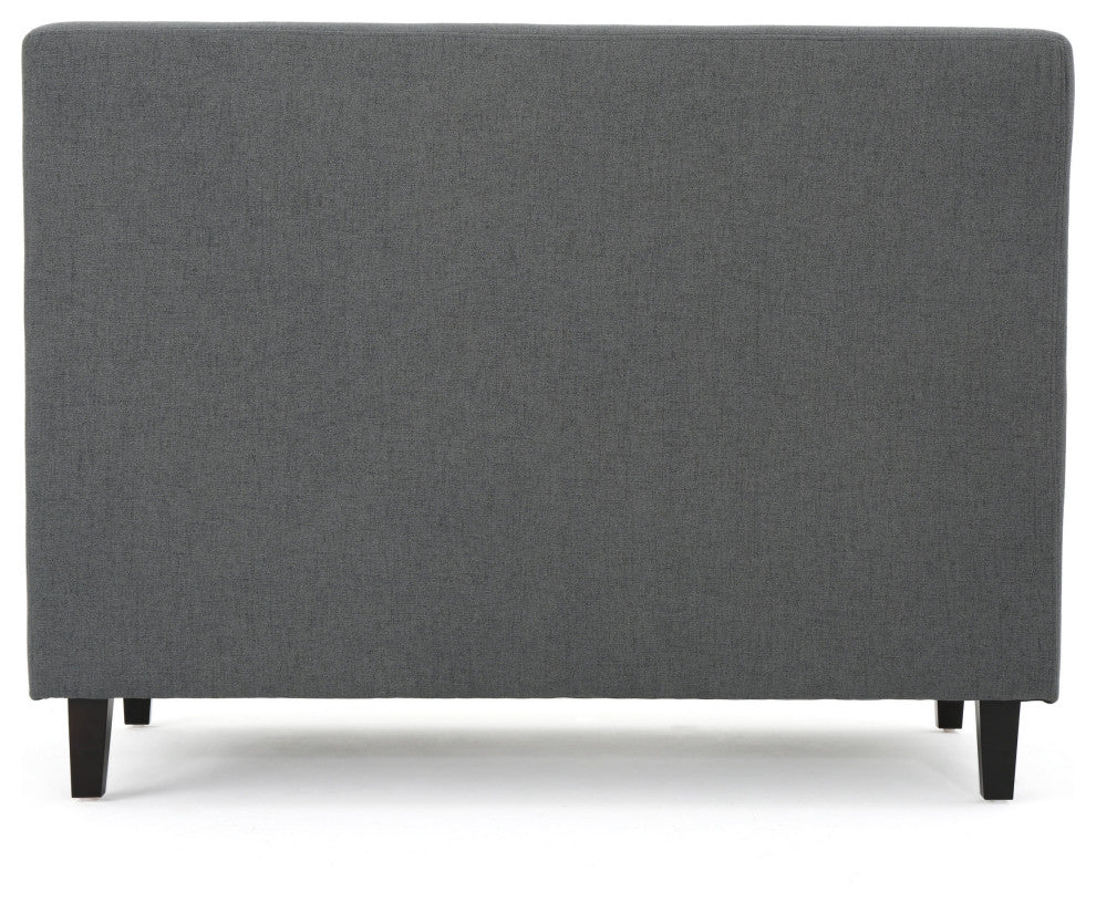 GDF Studio Toro Versatile Modern Fabric Storage Loveseat, Charcoal