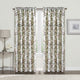 Ravello Scroll 2 Piece Curtain Set, Brown and Aqua, 60"x84"