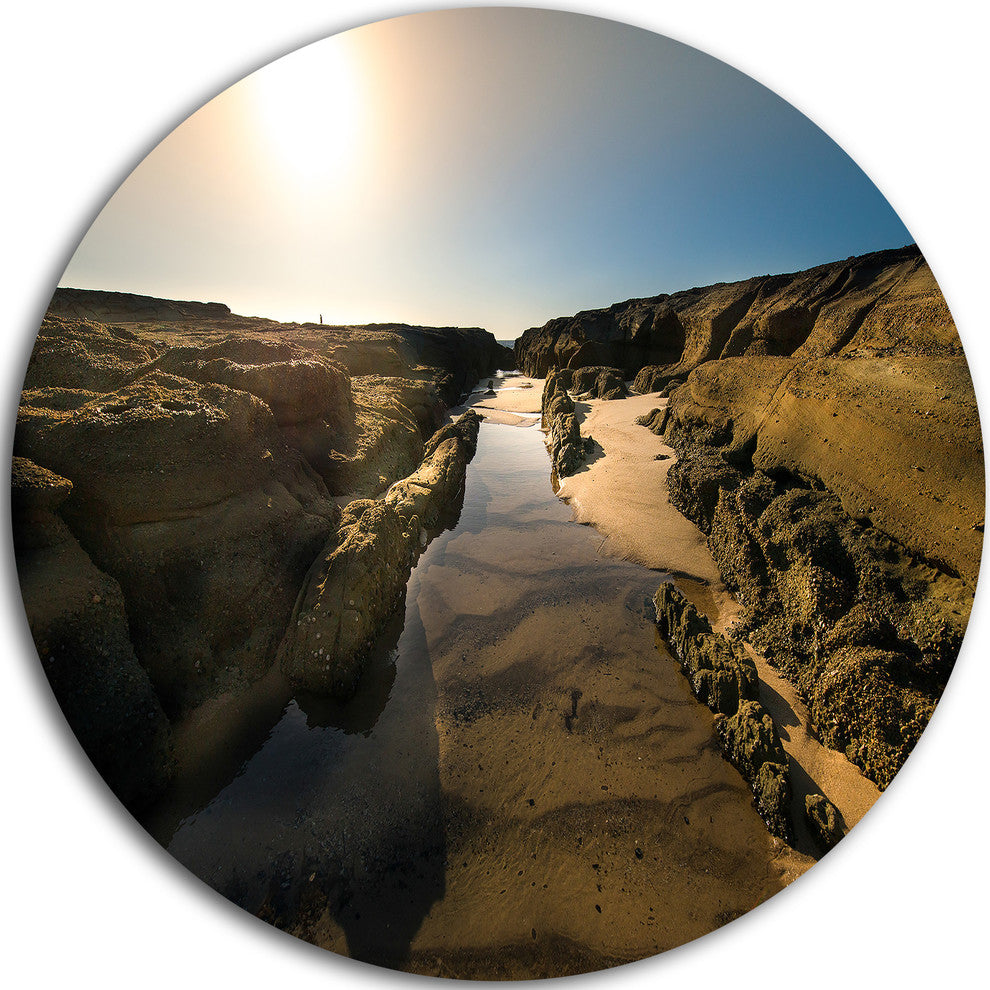 Beautiful Landscape At Norah Head, Landscape Disc Metal Wall Art, 11"
